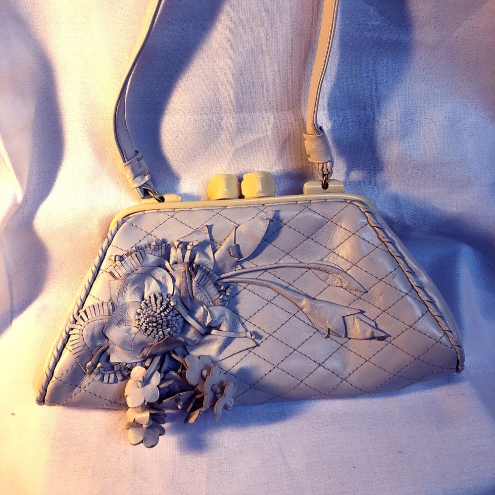 Luciano Cream Floral Handbag